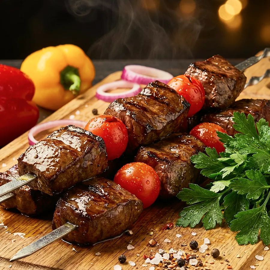 Шашлык из печени говядины